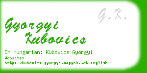 gyorgyi kubovics business card